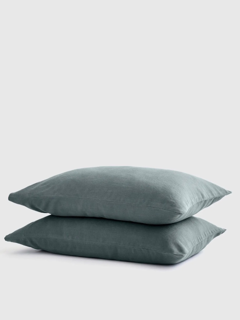 Quince European Linen Pillowcase Set — Standard — Ocean — Set of 2